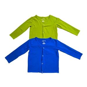 June & January Avocado & Colbalt cardigan bundle 4T